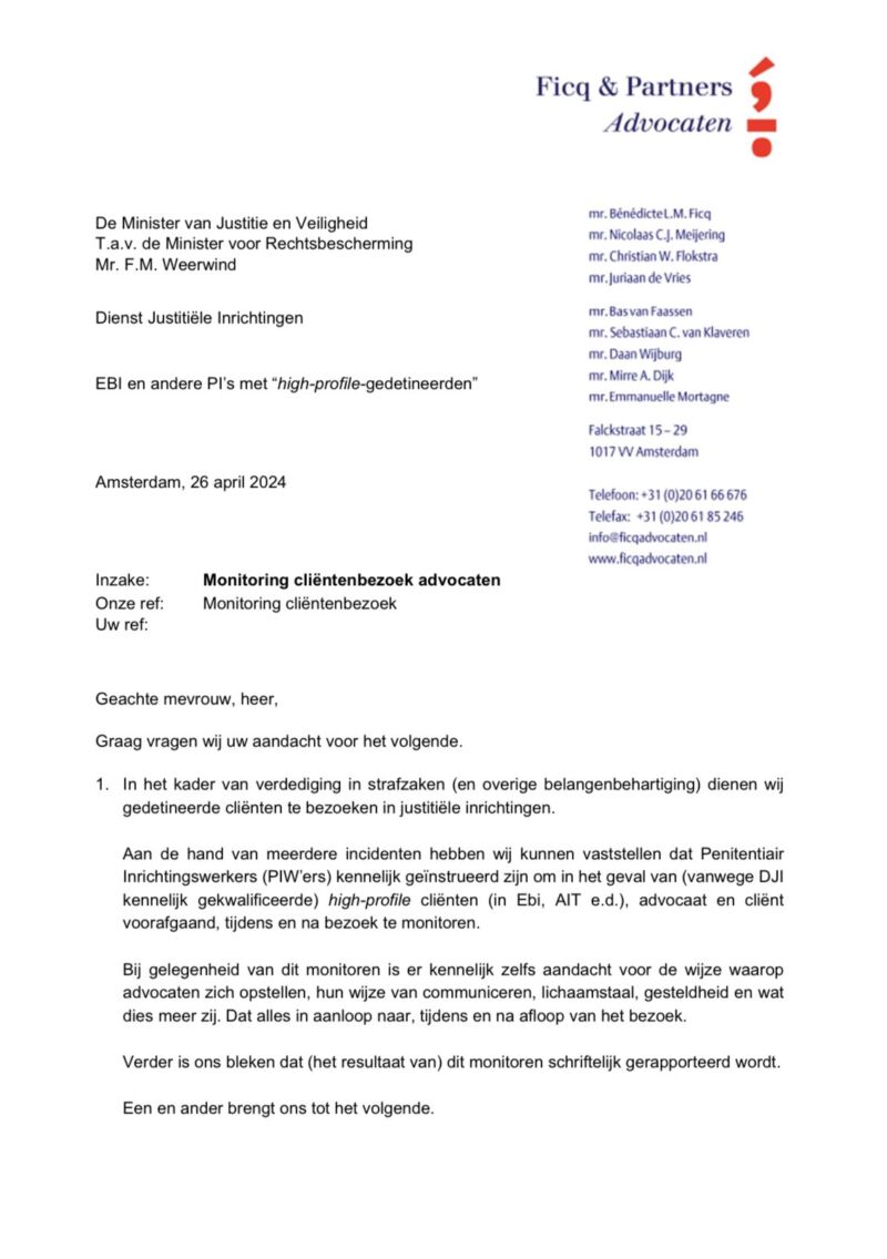 Image for the Tweet beginning: Lees hier de brief aan